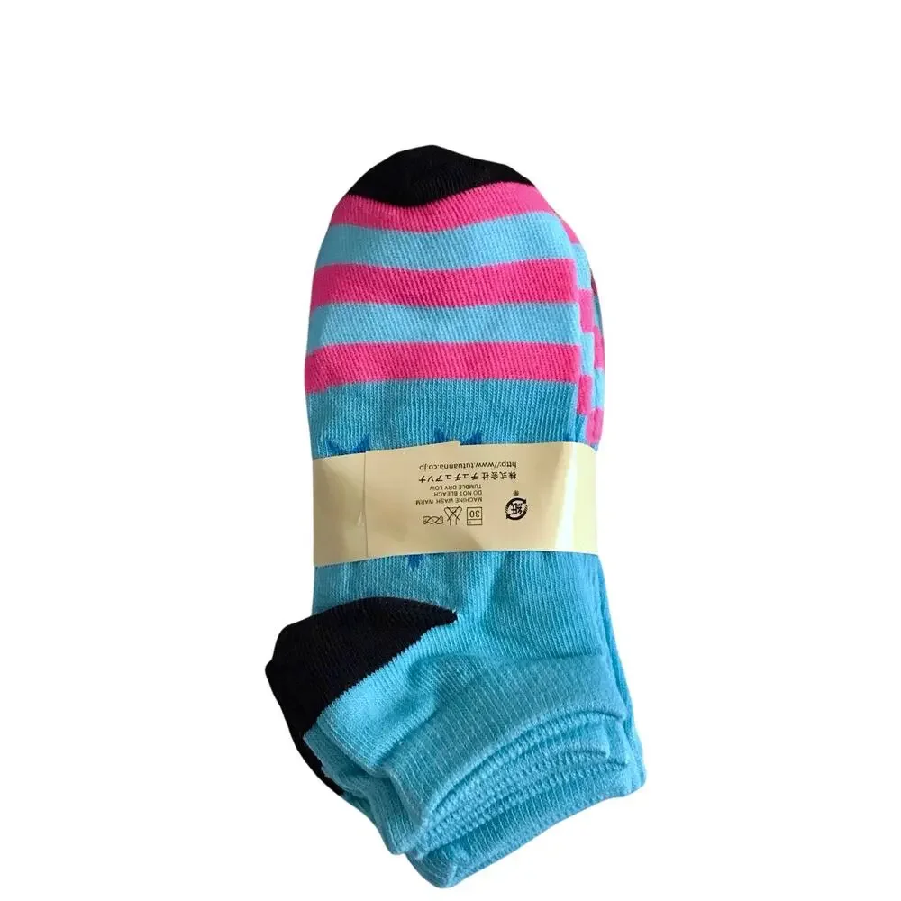 Tutu Anna NWT 5 Pairs No Show Blue, Pink, and Black Socks Women OS